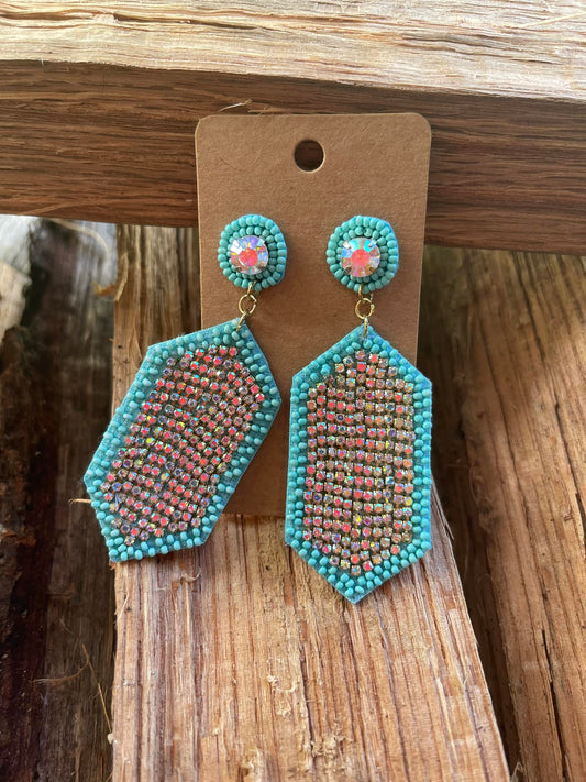 Turquoise Bling Earrings