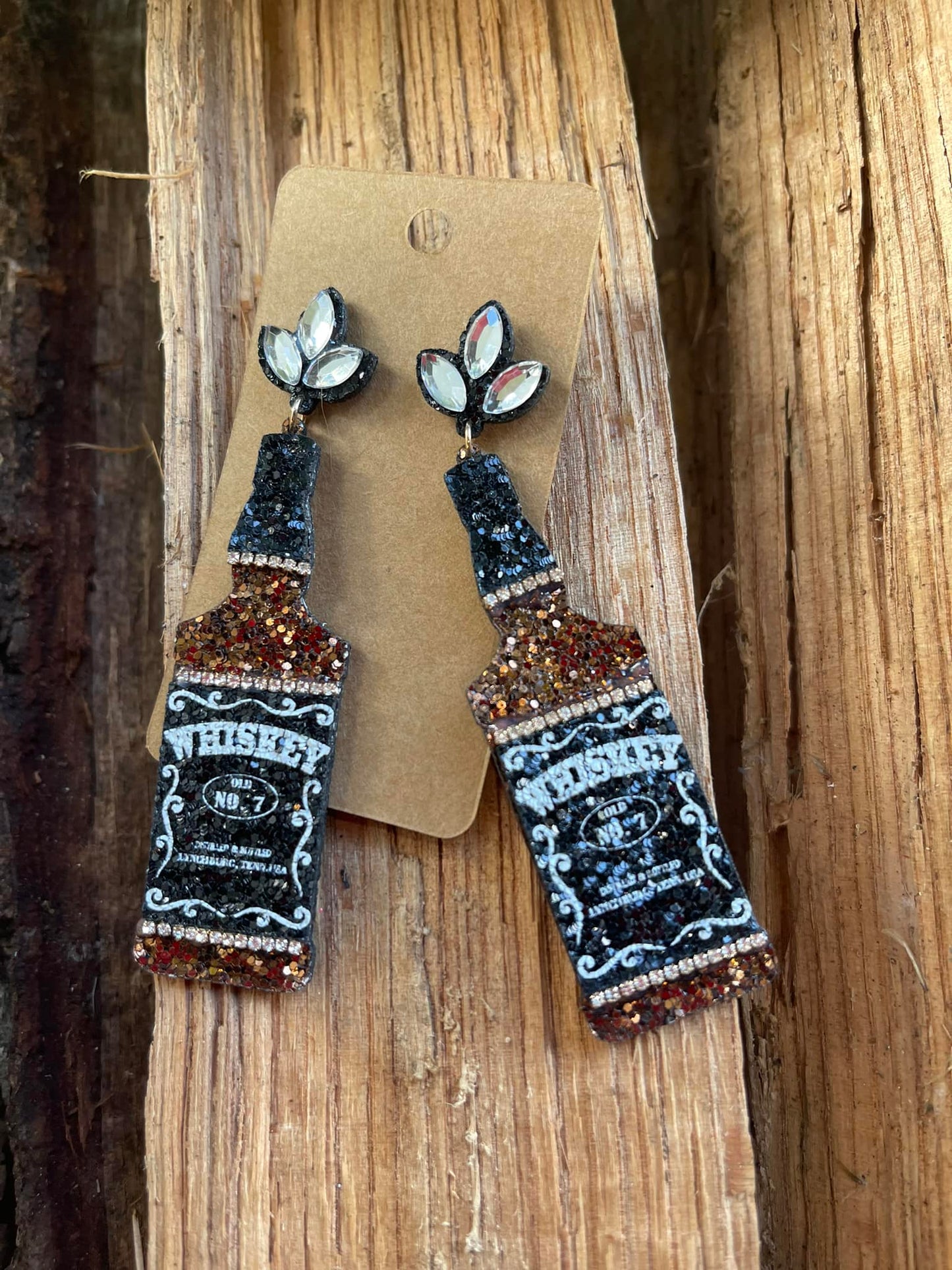 Whiskey & Bling Earrings