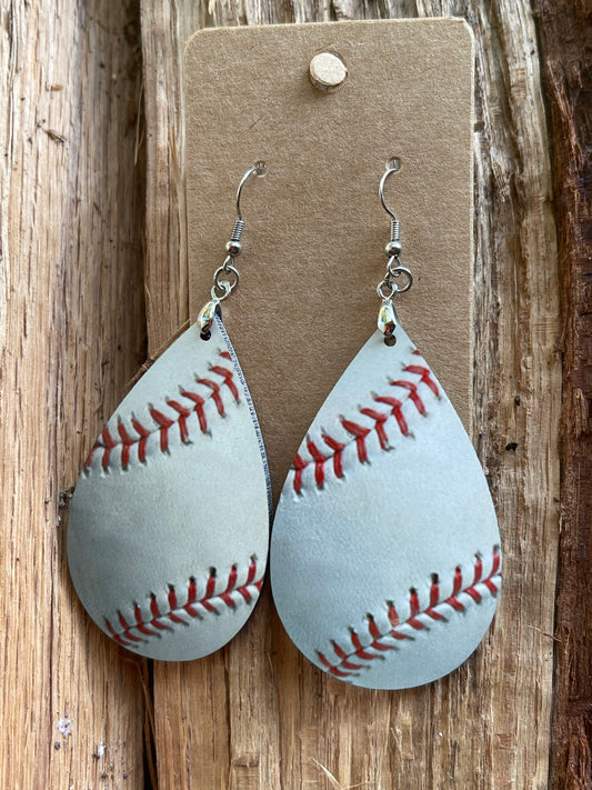 3D Baseball Earrings